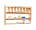 Wall-mounted shelf G28 with nappies, paper roll and other baby changing related items