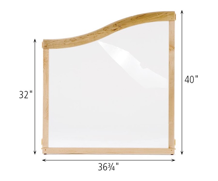 Dimensions of F749 Clear Wave Panel 32 to 40