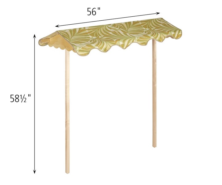 Dimensions of F871 Roomscapes Canopy