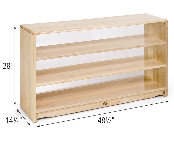 Dimensions of F445 Translucent Back Shelf 4 x 28 Two Shelves