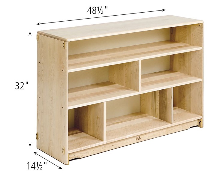Dimensions of F645 Fixed Shelf 4 x 32