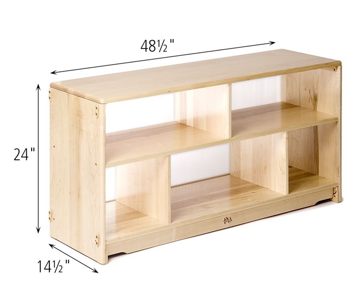 Dimensions of F648 Translucent Back Shelf 4 x 24