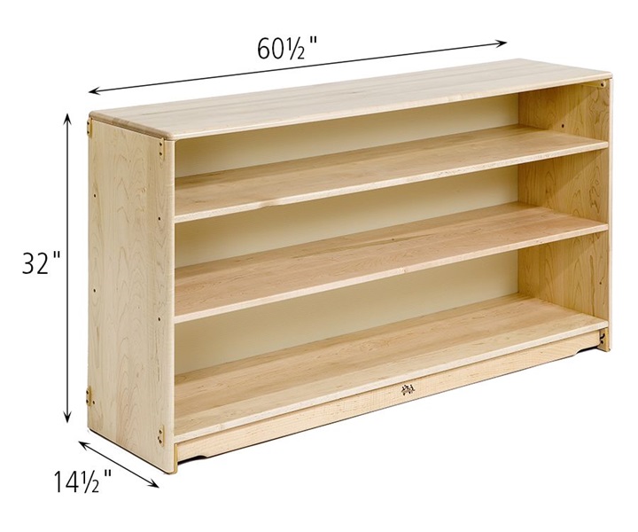 Dimensions of F652 Fixed Shelf 5 x 32