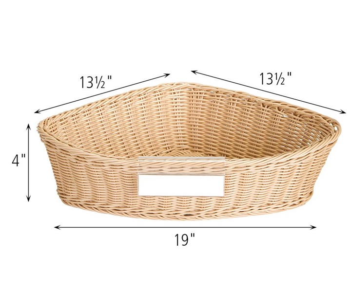 Dimensions of G486 Corner Basket