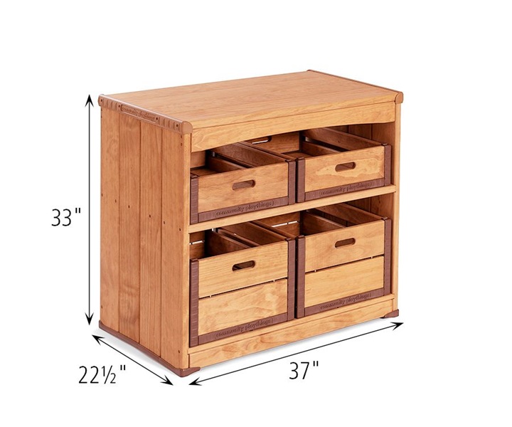 Dimensions of W308 Small Sandbox Shelf
