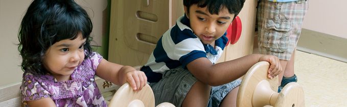 Children with product