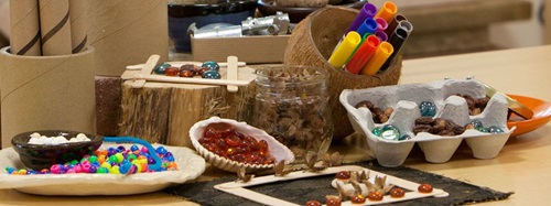 art supplies on a table