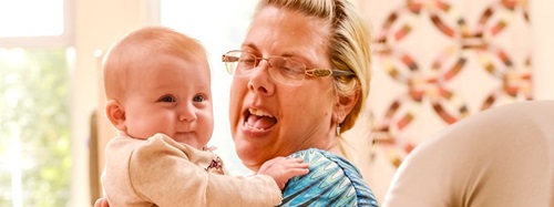 teacher with a child