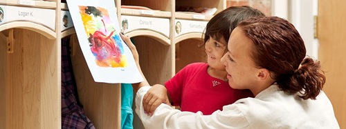 teacher with a child