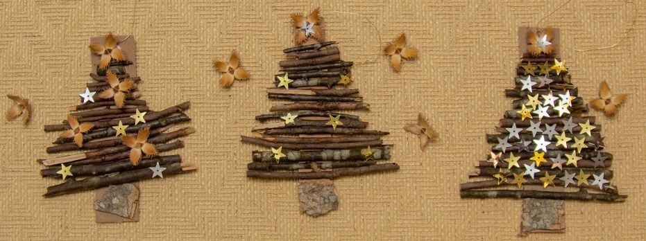 Rustic Twig Christmas Tree Ornaments