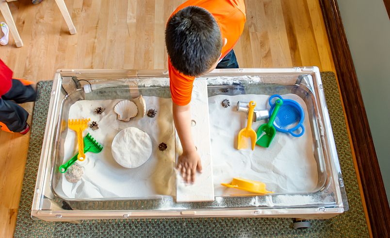 Sand and water table play
