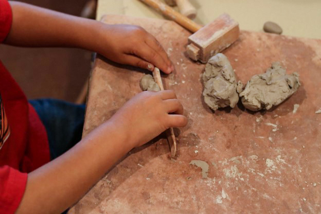 Easy recipe for homemade clay. Sculpting with clay is a great fine motor  activity!