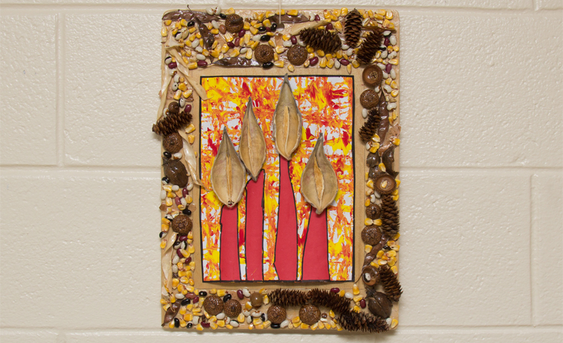 Milkweed pod candles