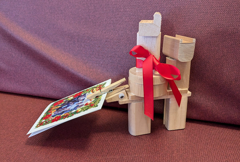 A finished wooden craft