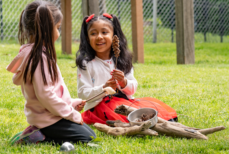 Children playing outside