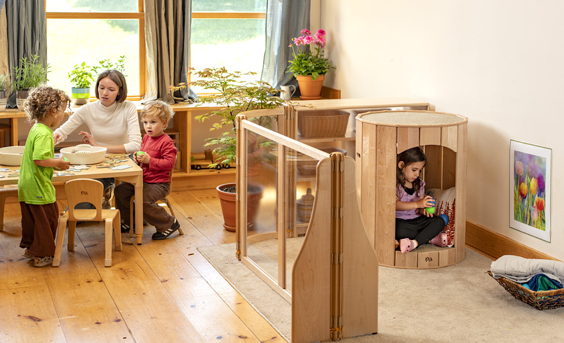 Children in an Infant and Toddler Classroom furnished by Community Playthings