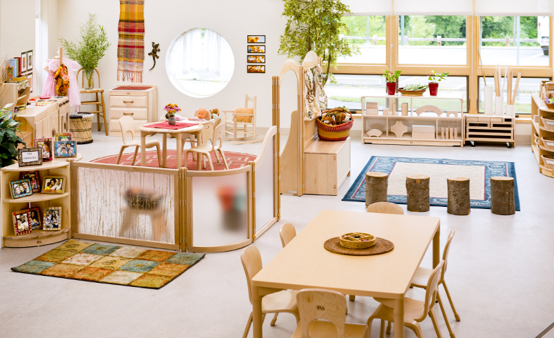 A fully furnished Community Playthings Pre-K Community