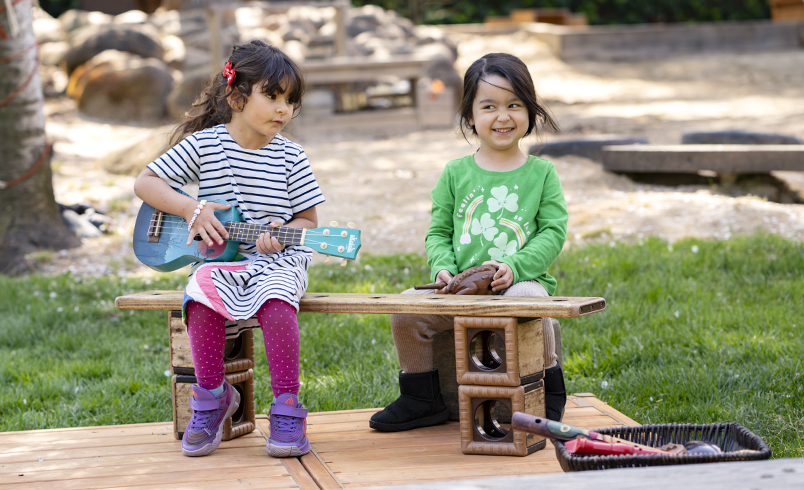 Children performing on the Outlast Stage