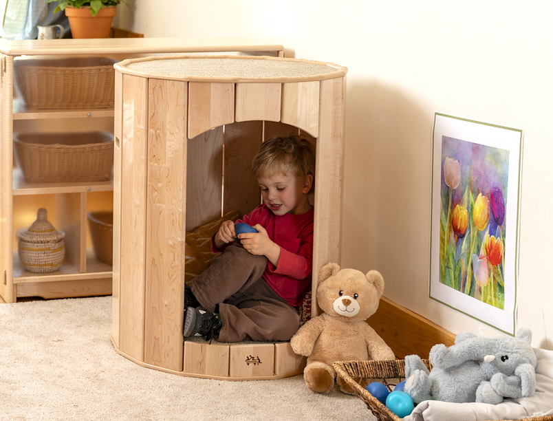 A child playing in the Calm Nest