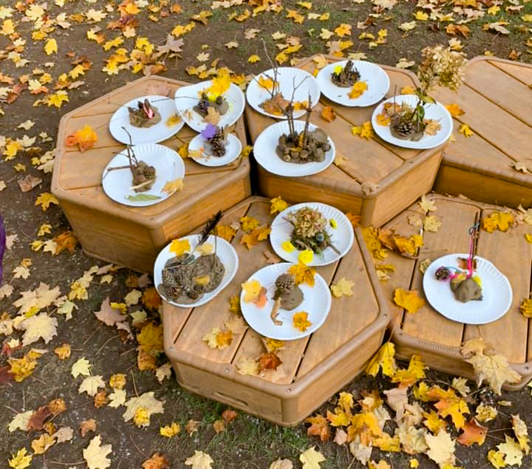 Nature based tea party on Outlast Platforms