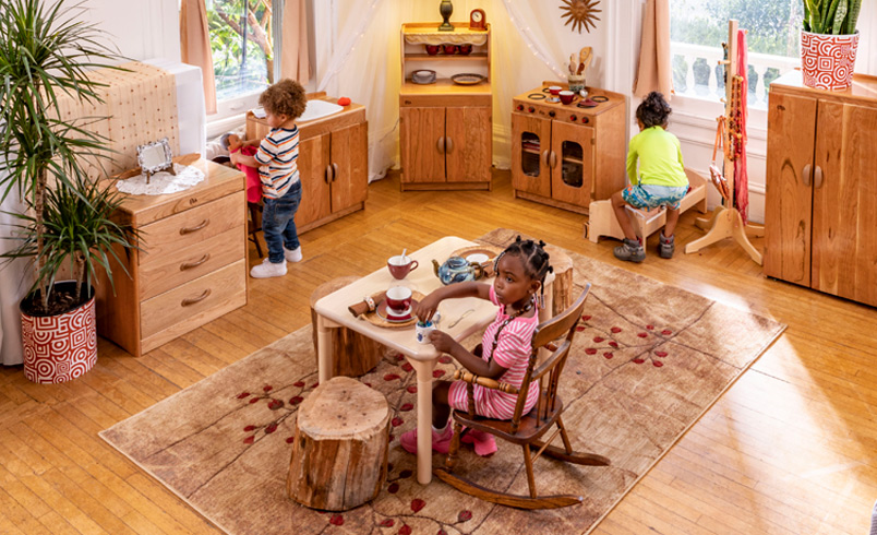 A beautiful classroom furnished with Community Playthings
