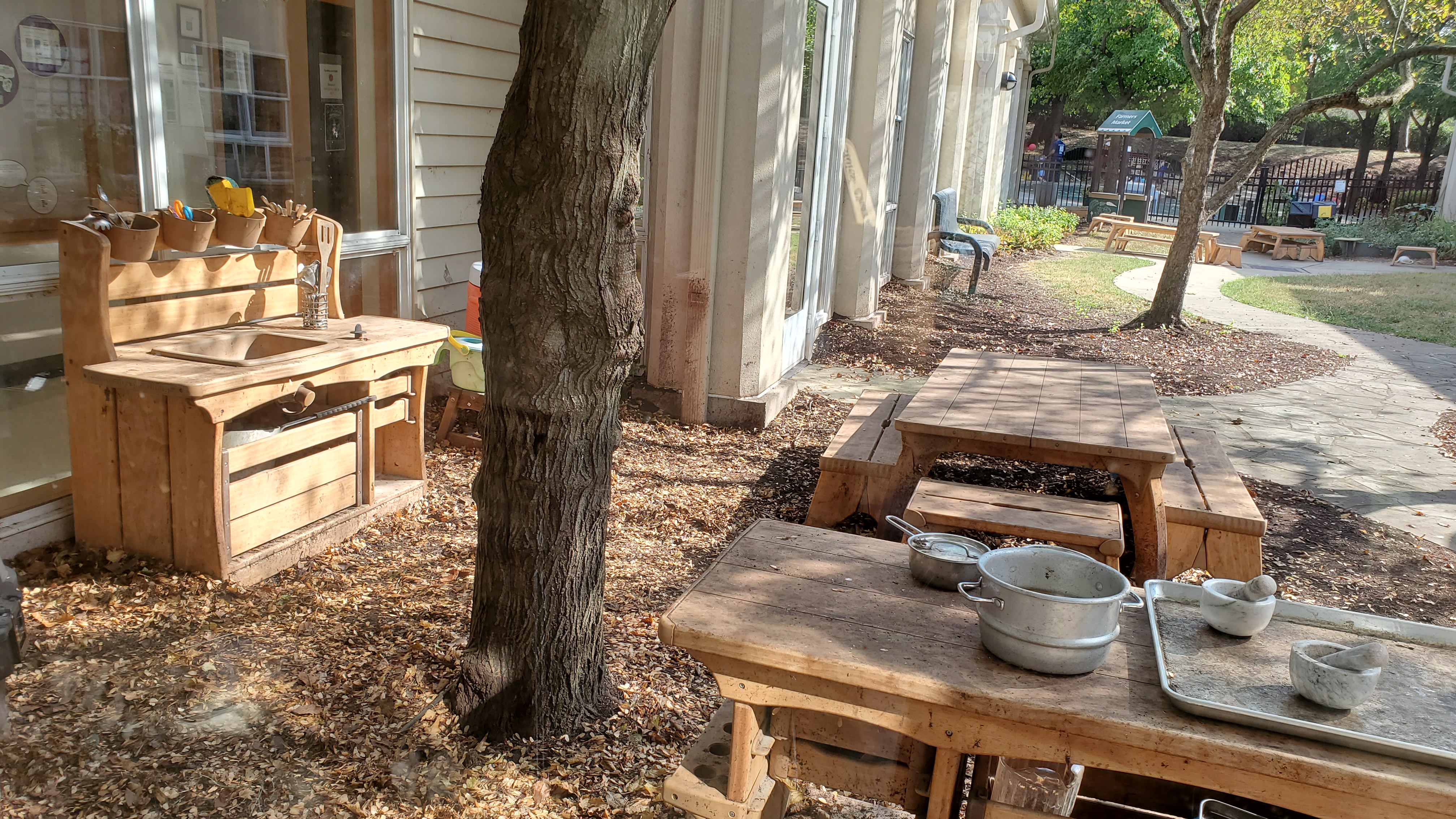 Mud Kitchen set up in playground