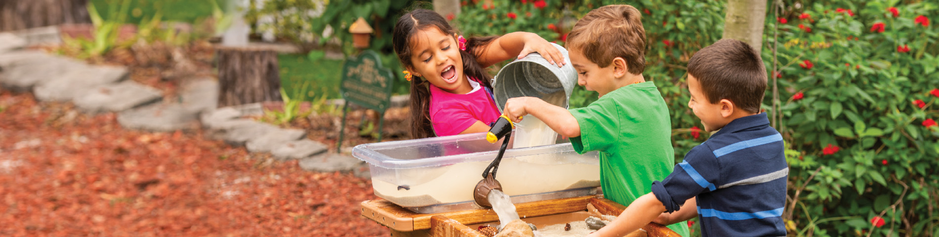 Three children playing with the Outlast Cascade