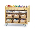 A Help Yourself Trolley with craft materials