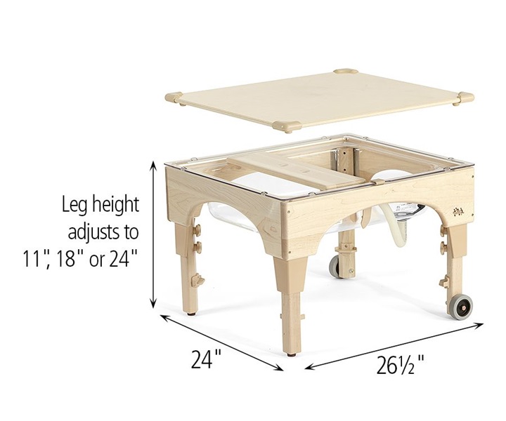 Dimensions of A634 Small Clear Table
