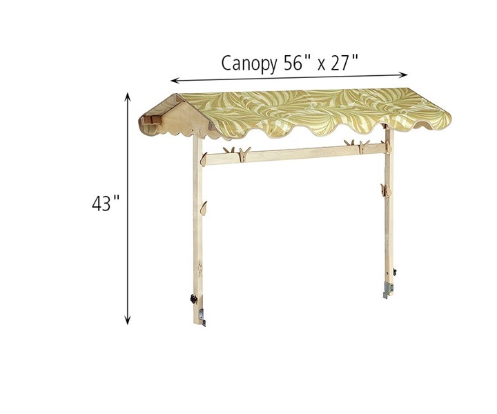 Dimensions of A637 Canopy
