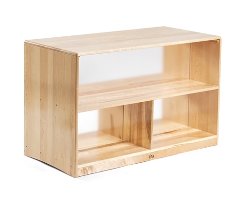 MyPerfectClassroom® Mobile Toddler 2-Shelf Storage with Clear Back & Casters