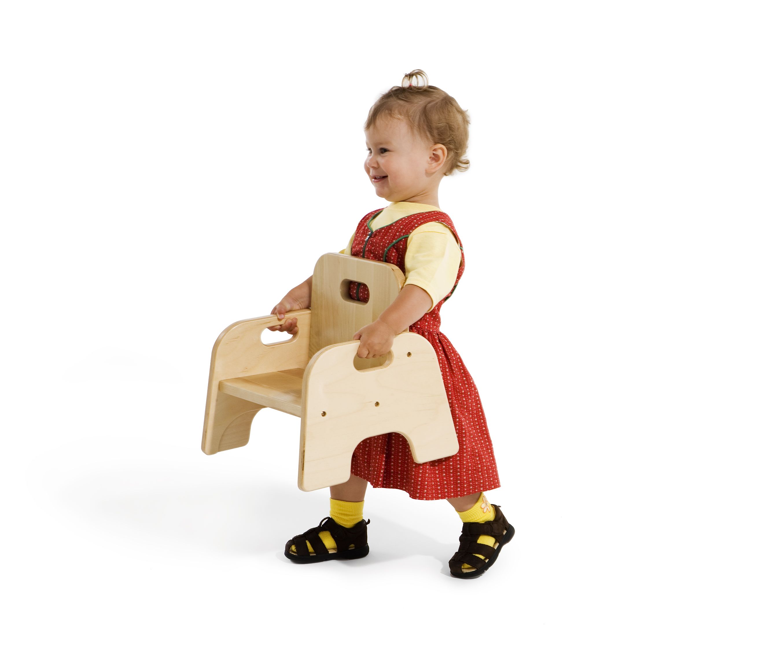 Toddler carrying Me-Do-It chair