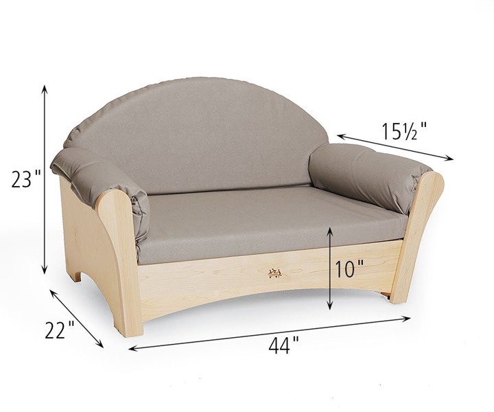 Dimensions of J650 Childs Sofa Neutral