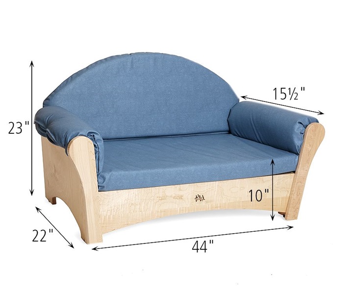 Dimensions of J651 Childs Sofa Blue