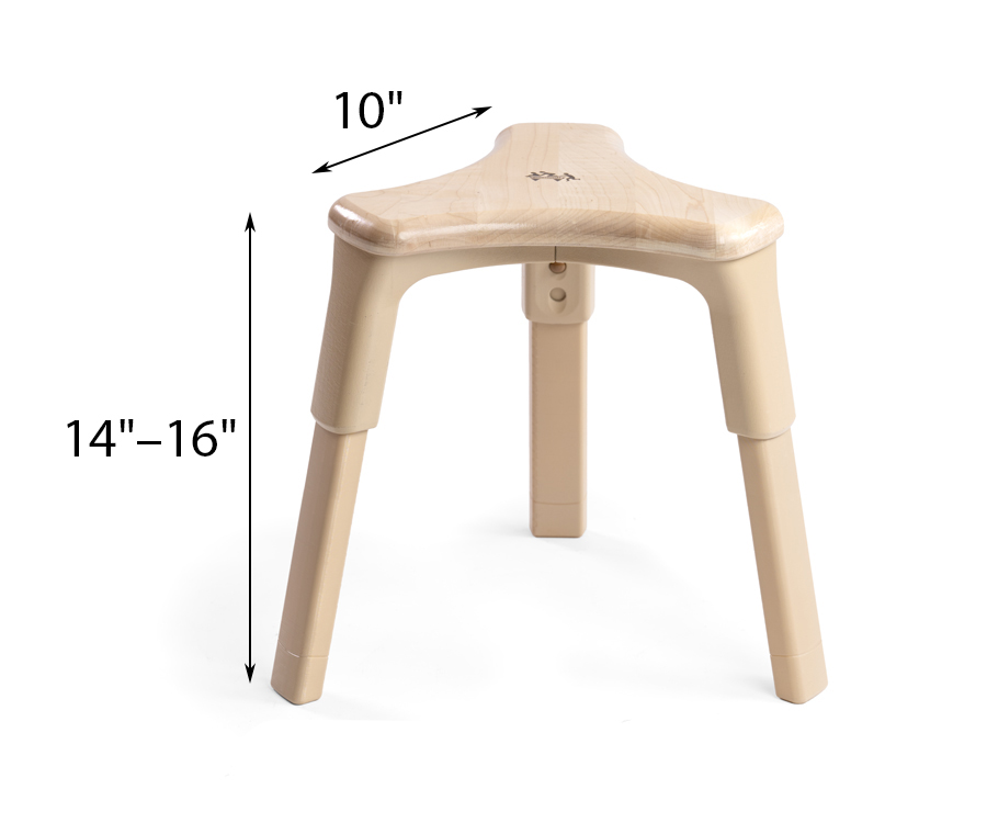 Stool with dimensions