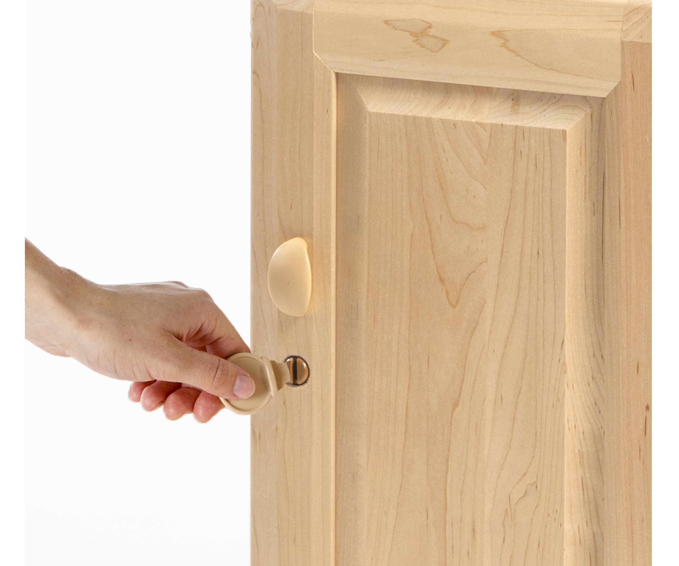 A hand shifting a yellow pin to the right