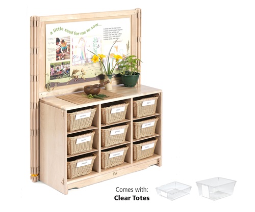 F875 Display Unit 3 with F891 Deep Tote, Clear