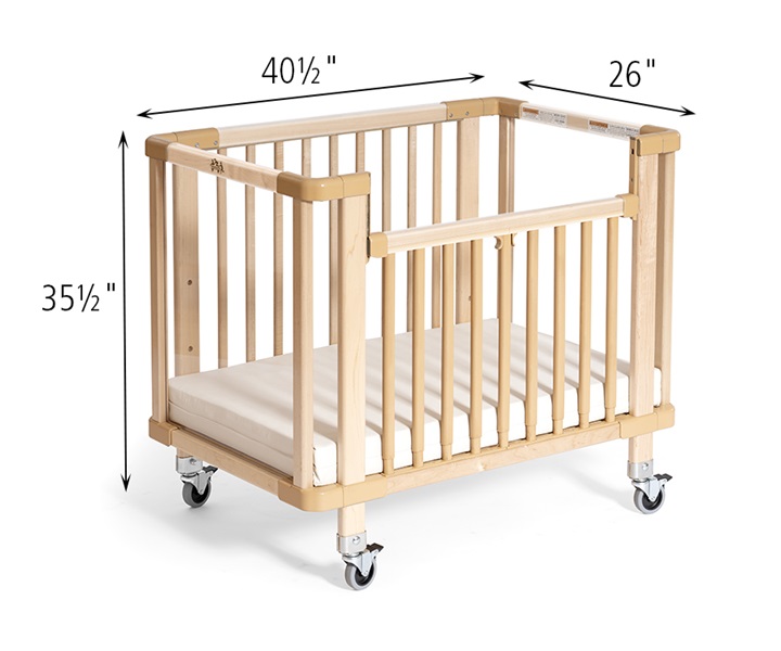 Crib dimensions clearance