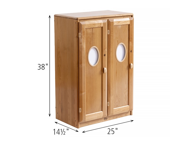 Dimensions of A243 Infant Cubby 2 Clear with G483 Deep Basket