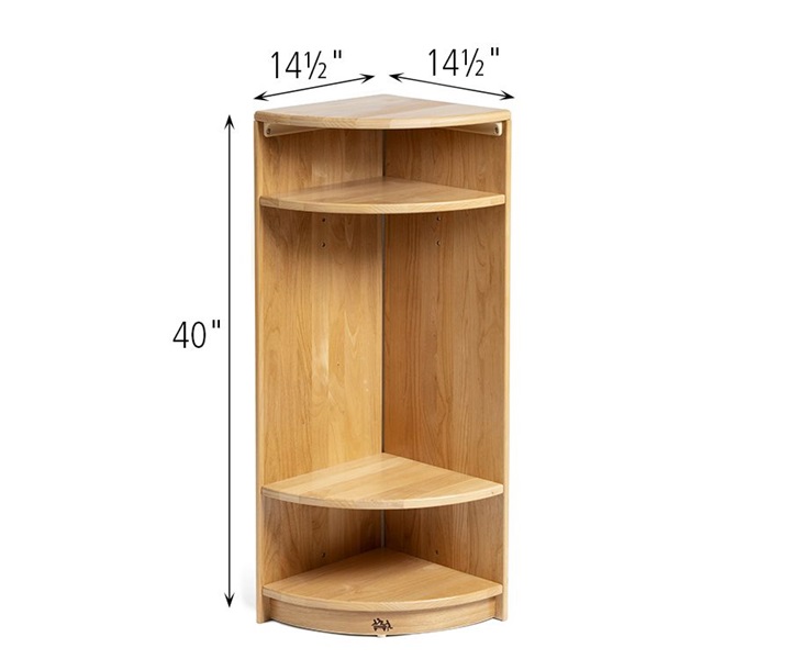 Dimensions of A276 Cubby Corner Shelf