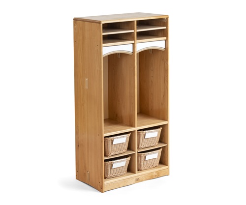 A267 Preschool Cubby 2 Clear with G483 Deep Basket