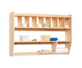 Wall-mounted shelf G28 with nappies, paper roll and other baby changing related items