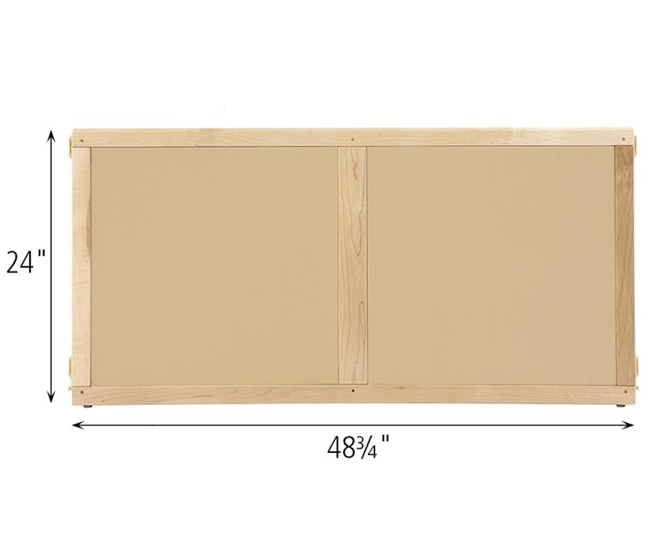 Dimensions of F713 Bulletin Panel 48 x 24