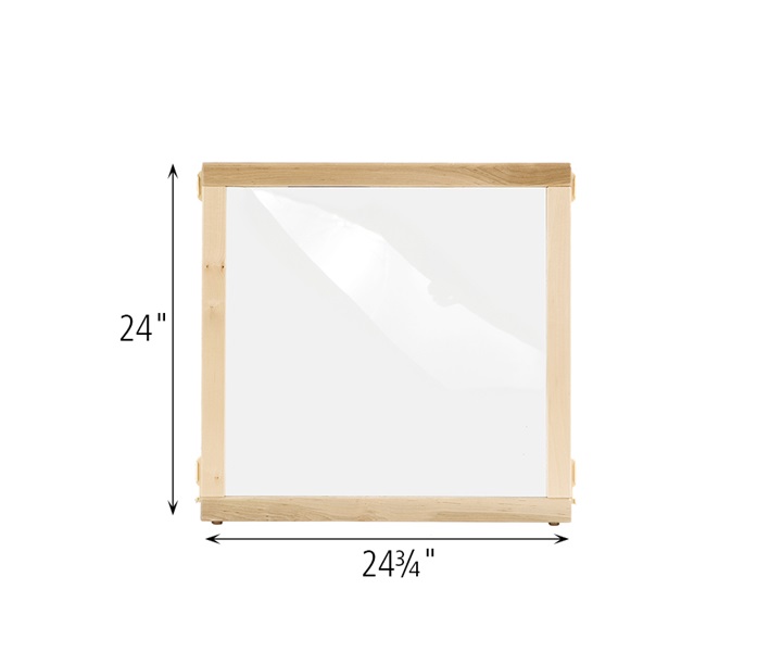 Dimensions of F721 Clear Panel 24 x 24