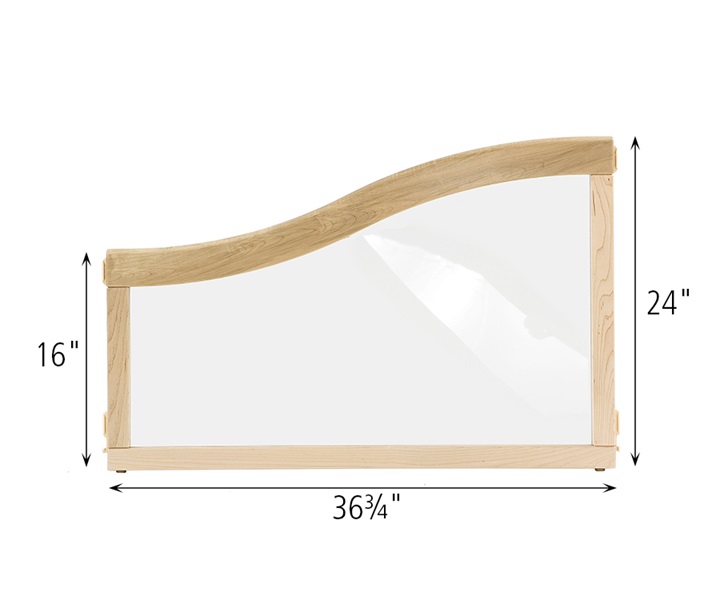 Dimensions of F724 Clear Wave Panel 16 to 24