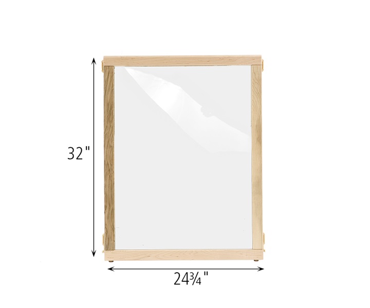 Dimensions of F725 Clear Panel 24 x 32