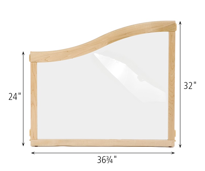 Dimensions of F728 Clear Wave Panel 24 to 32