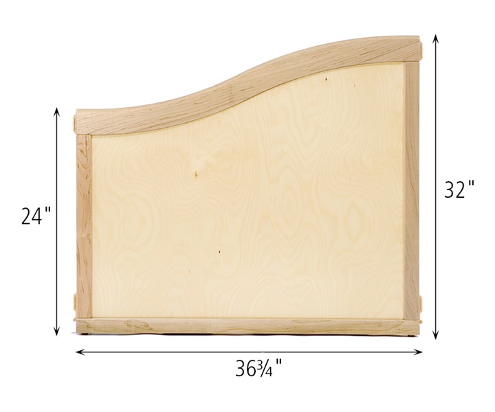 Dimensions of F742 Solid Wave Panel 24 to 32