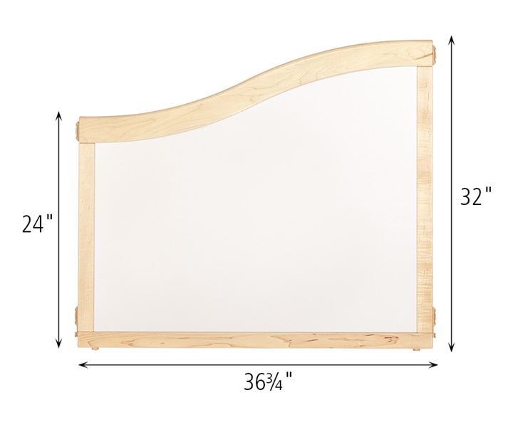Dimensions of F784 Translucent Wave Panel 24 to 32