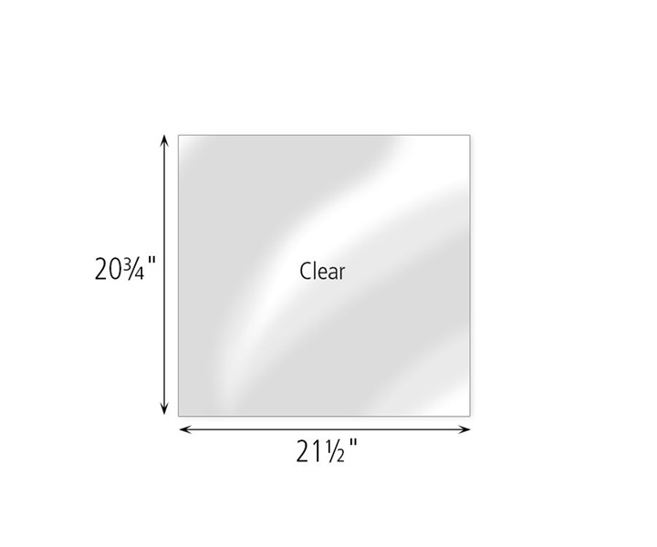 Dimensions of F821 Clear Cover for Bulletin Panel 24 x 24